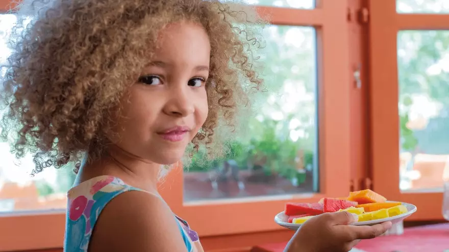 Famille en vacances en pension complète