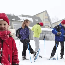 Départ rando raquettes à neige